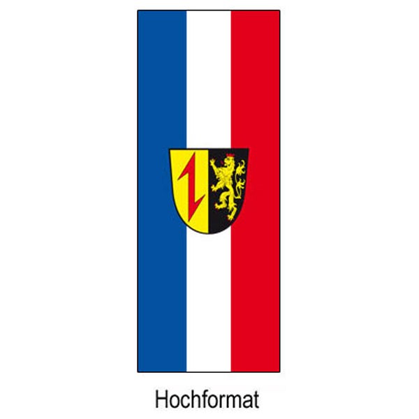Fahne der Stadt Mannheim im Hochformat und weitere Varianten