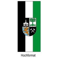 Fahne der Stadt Gelsenkirchen im Hochformat und weitere Varianten