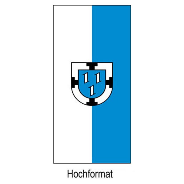 Flagge der Stadt Bottrop im Hochformat | 80 x 200 cm