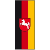 Niedersachsen Fahne im Hochformat |