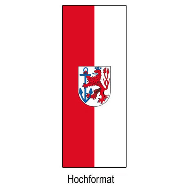 Flagge der Stadt Düsseldorf im Hochformat | 80 x 200 cm