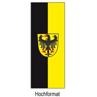 Flagge der Stadt Aachen im Hochformat | 80 x 200 cm