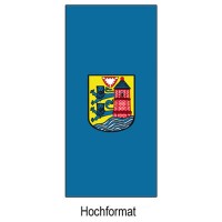 Flagge der Stadt Flensburg im Hochformat | 80 x 200 cm