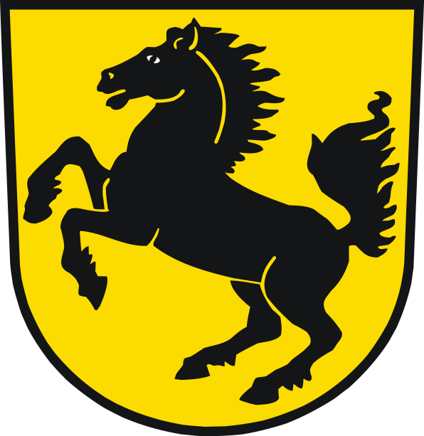 Pferd Wappen Blechschild Wappentier Stuttgart Flagge 20 x 30 cm Neu,OVP