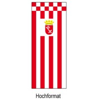 Flagge der Stadt Bremen im Hochformat | 80 x 200 cm