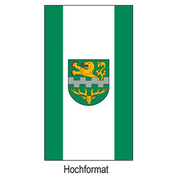 Flagge der Stadt Bergisch Gladbach im Hochformat | 80 x 200 cm