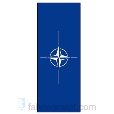 Flagge der Nato im Hochformat