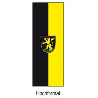 Fahne der Stadt Heidelberg im Hochformat und weitere Varianten