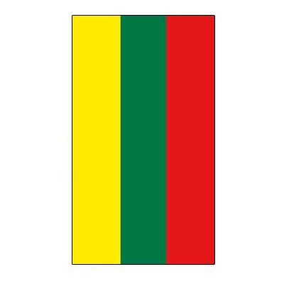 Nationalfahne Litauen im Hochformat |