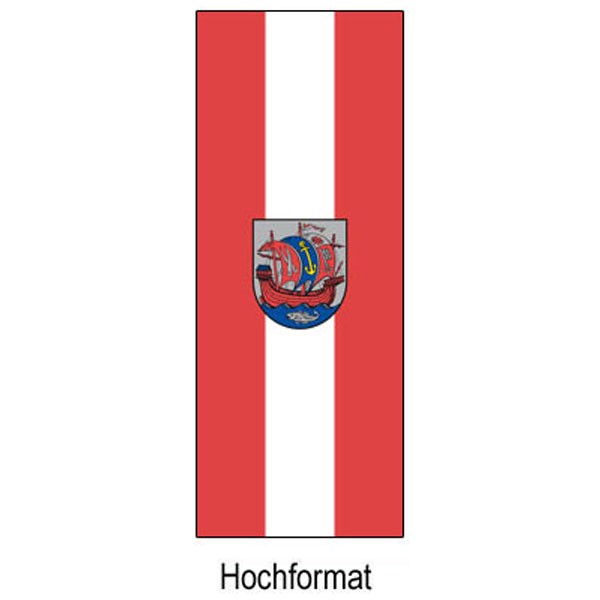 Flagge der Stadt Bremerhaven im Hochformat | 80 x 200 cm