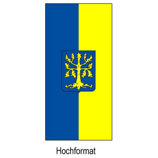 Fahne der Stadt Hagen im Hochformat und weitere Varianten