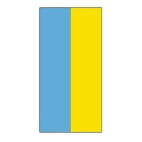 Nationalfahne Ukraine im Hochformat |