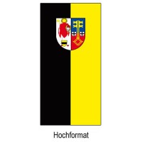 Fahne der Stadt Krefeld im Hochformat und weitere Varianten