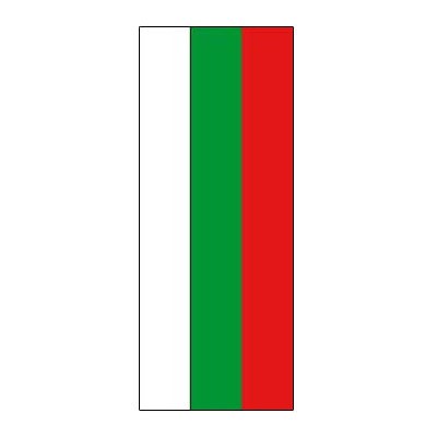 Nationalfahne Bulgarien im Hochformat |