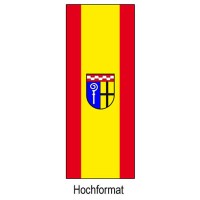 Fahne der Stadt Mönchengladbach im Hochformat