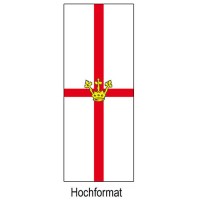 Fahne der Stadt Koblenz im Hochformat und weitere Varianten