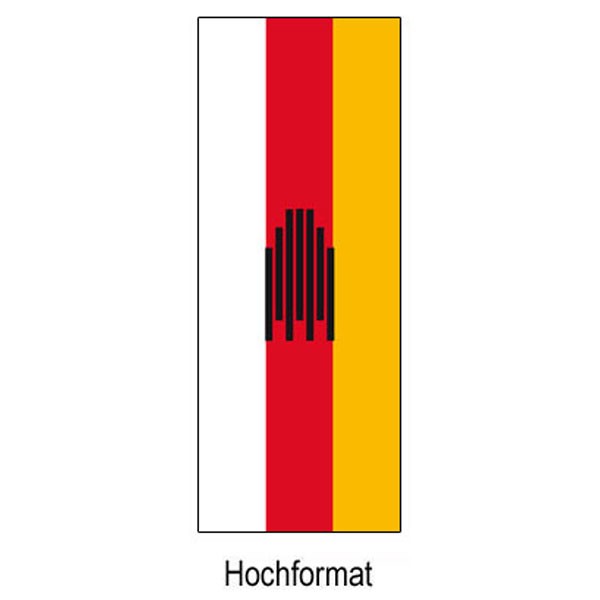 Fahne der Stadt Münster im Hochformat