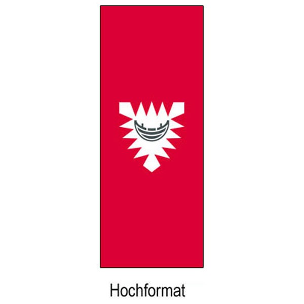 Fahne der Stadt Kiel im Hochformat und weitere Varianten