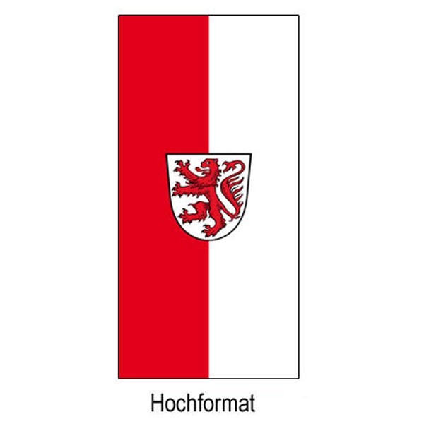 Flagge der Stadt Braunschweig im Hochformat | 80 x 200 cm