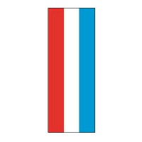 Nationalfahne Luxemburg im Hochformat |